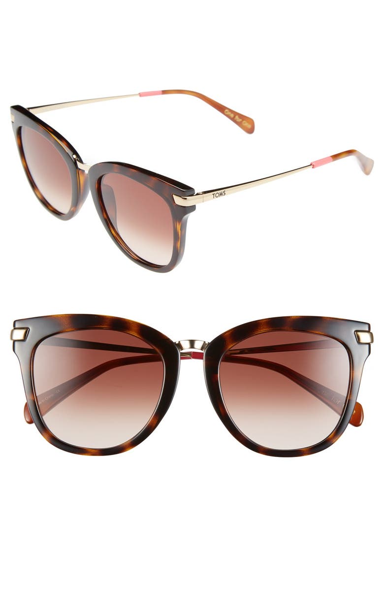 TOMS 'Adeline' 51mm Sunglasses, Main, color, 