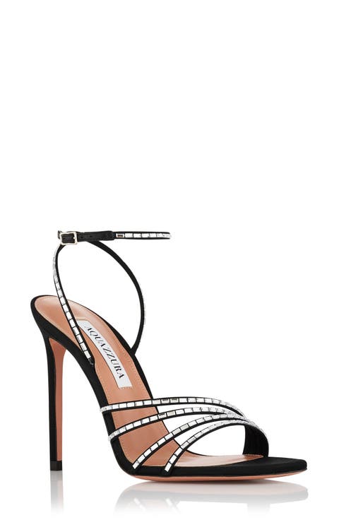 シューズ・サンダルその他 AQUAZZURA Woman Shoes Multicolor PURMIDP1LYN NAT NATURAL Aquazzura Can Can 50MM Paillette-Embellished Suede & Mesh