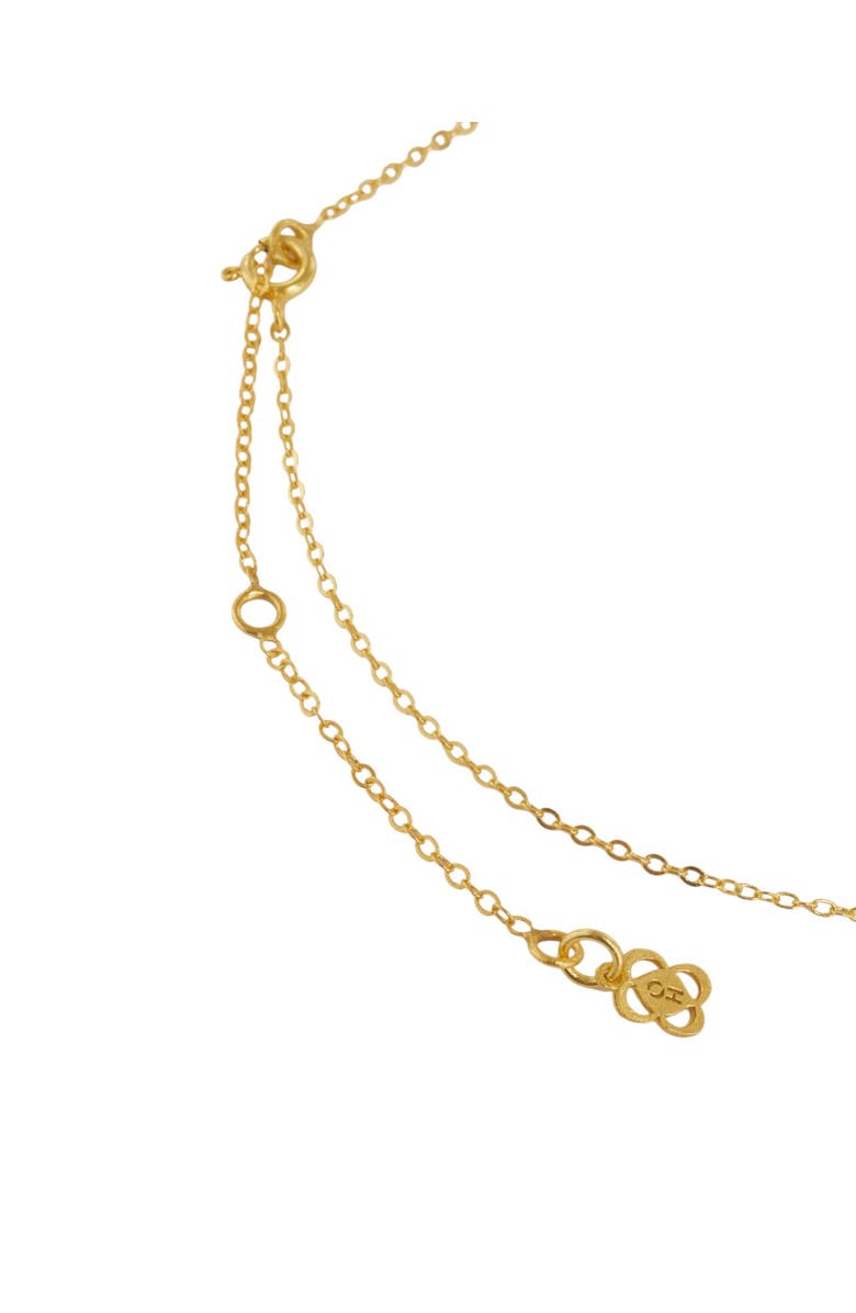 Ottoman Hands Sunrise Rose Quartz Pendant Necklace, Alternate, color, Gold