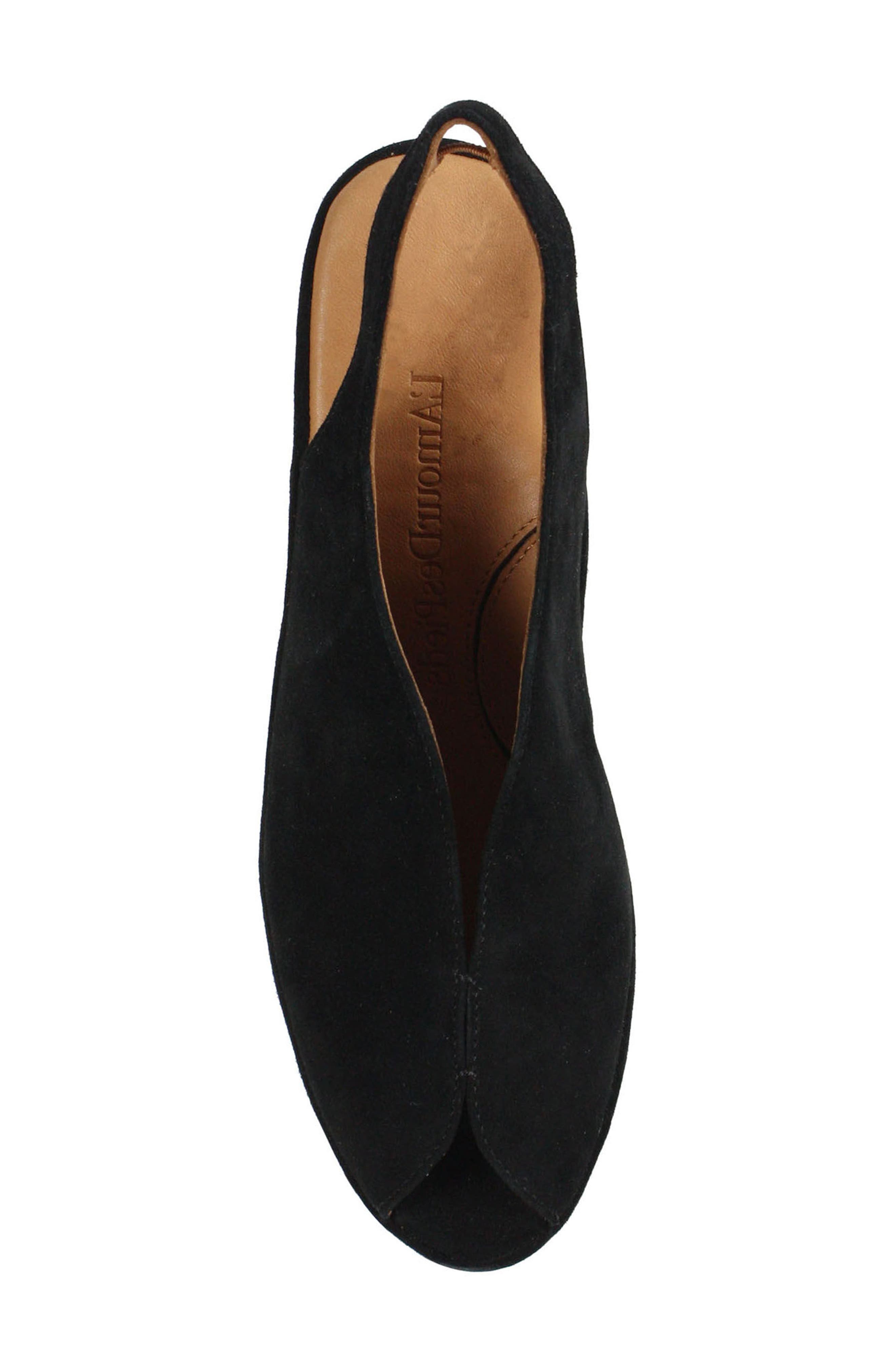 L'Amour des Pieds Odetta Slingback Wedge, Alternate, color, Black Suede