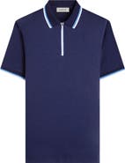 Bugatchi Tipped Quarter Zip Polo