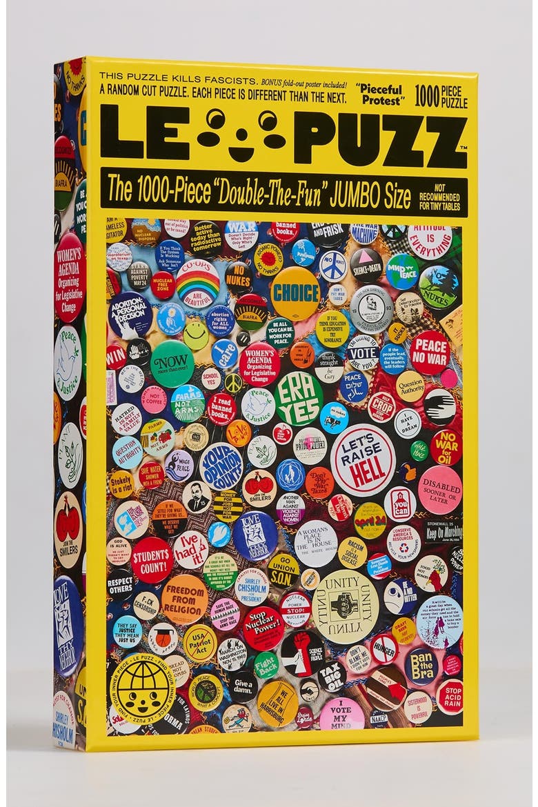 Pieceful Protest 1000-piece Jigsaw Puzzle, Main, color, Bright Yellow