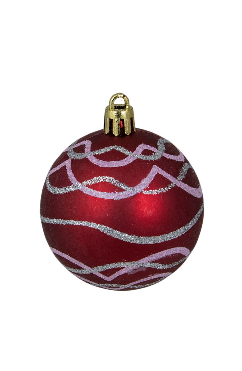 Northlight 12ct Red and Silver Shatterproof Shiny and Matte Christmas Ball Ornaments 2.25", Alternate, color,