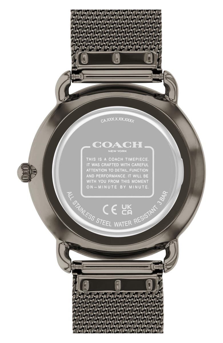 COACH Elliot Mesh Strap Watch, 36mm, Alternate, color,