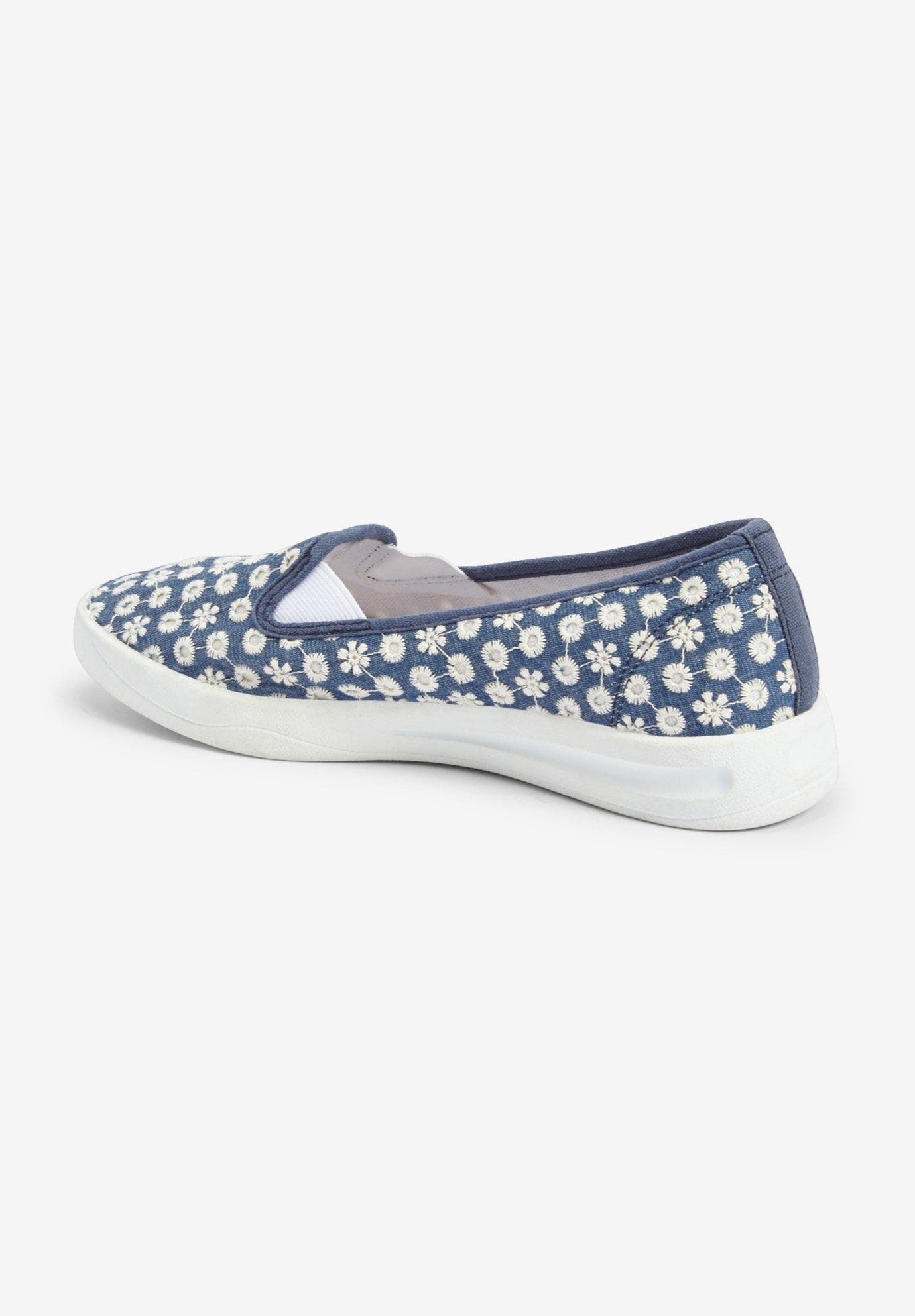 The Dottie Cotton Canvas Slip On Sneaker, Alternate, color, DENIM EYELET