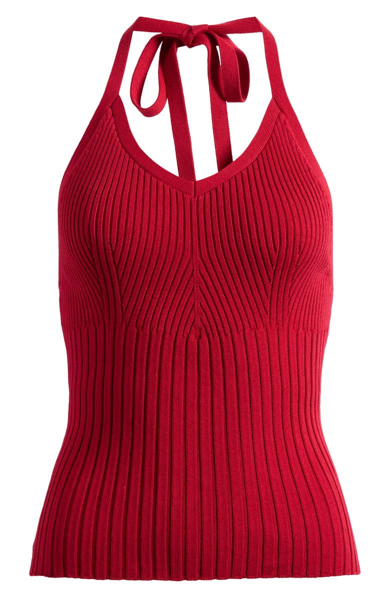 Reformation Delia Rib Halter Top, Alternate, color, 