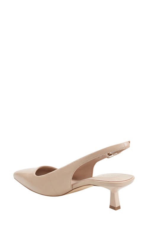 Marc Fisher Ltd Kory Pointed Toe Kitten Heel Pump In Light Natural