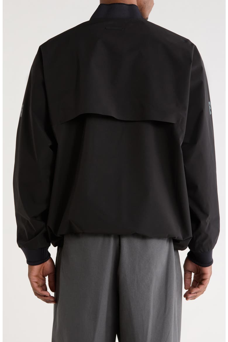 Half Zip Mock Neck Track Jacket, Alternate, color, VINTAGE BLACK