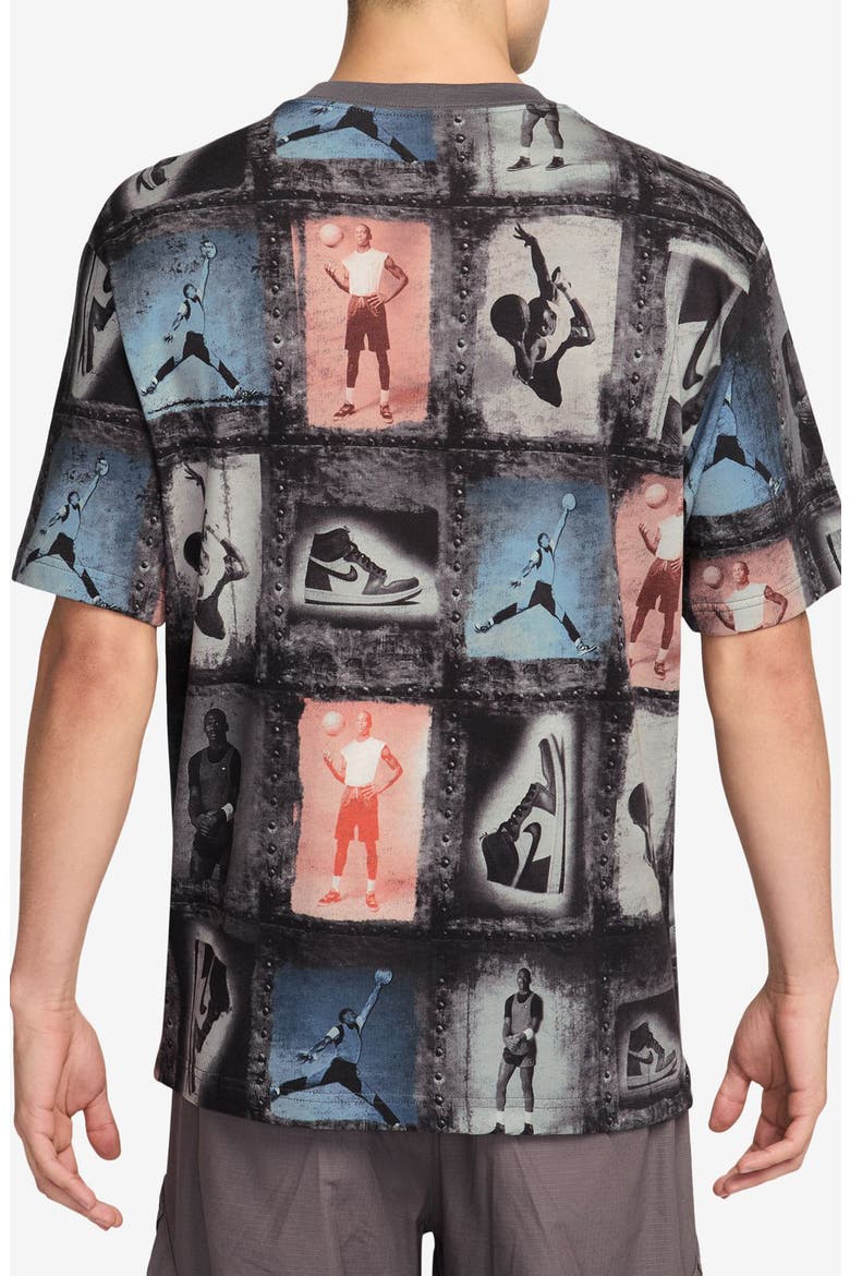 Flight Club Allover MJ Print Cotton T-Shirt, Alternate, color, SAIL