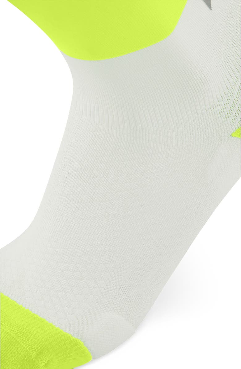 2XU Vectr Reflective Crew Socks, Alternate, color, White/Volt