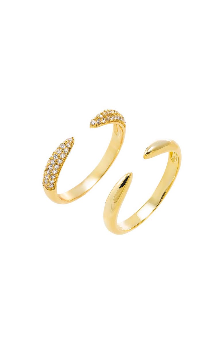 BY ADINA EDEN Pave X Solid Double Claw Ring, Main, color, 