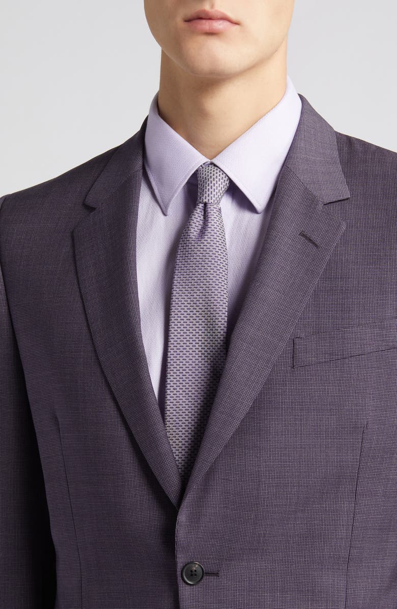 Paul Smith Tailored Fit Stripe Stretch Cotton Suit, Alternate, color, Purple