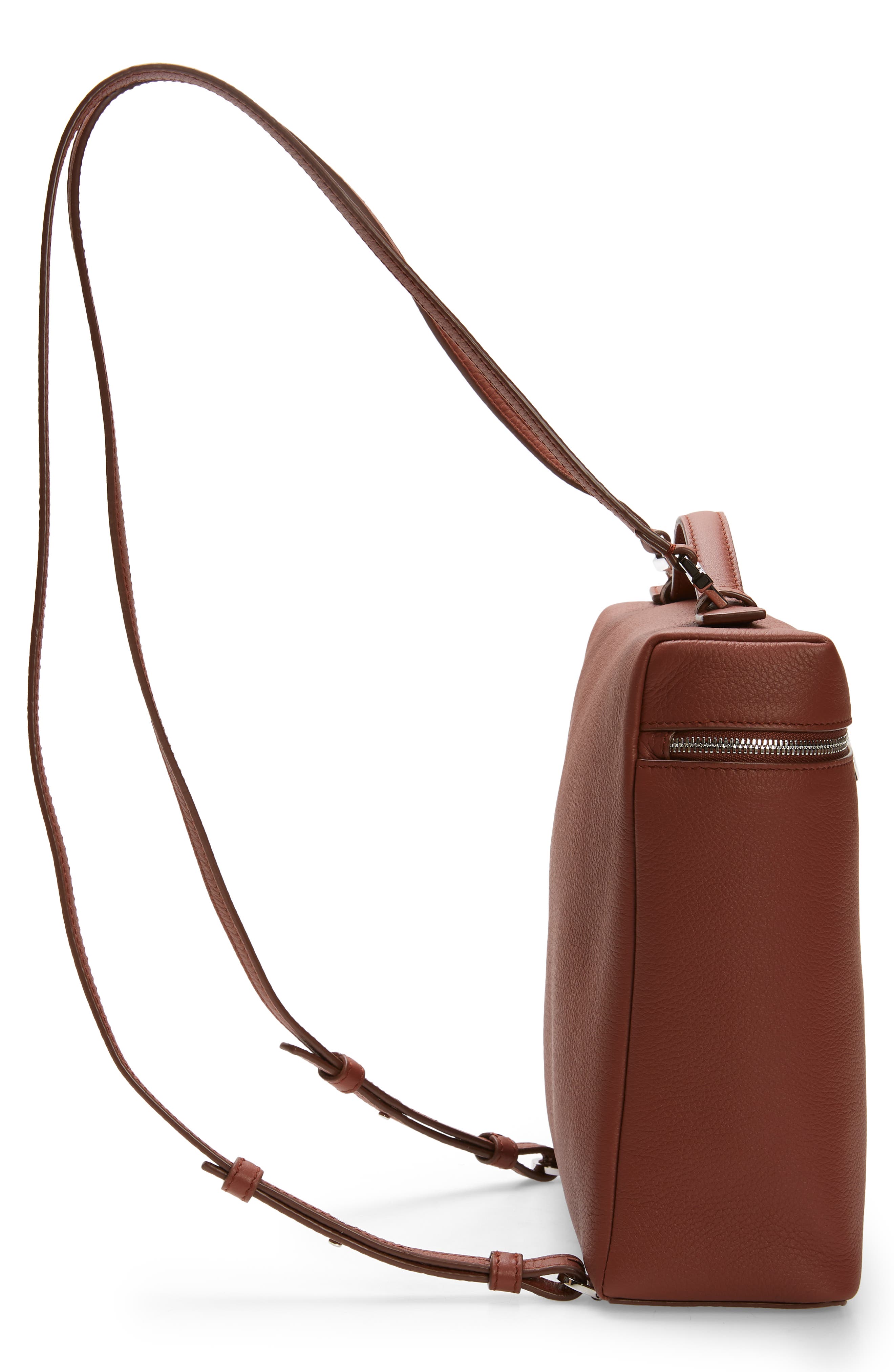 Loro Piana Calfskin Leather Backpack, Alternate, color, 