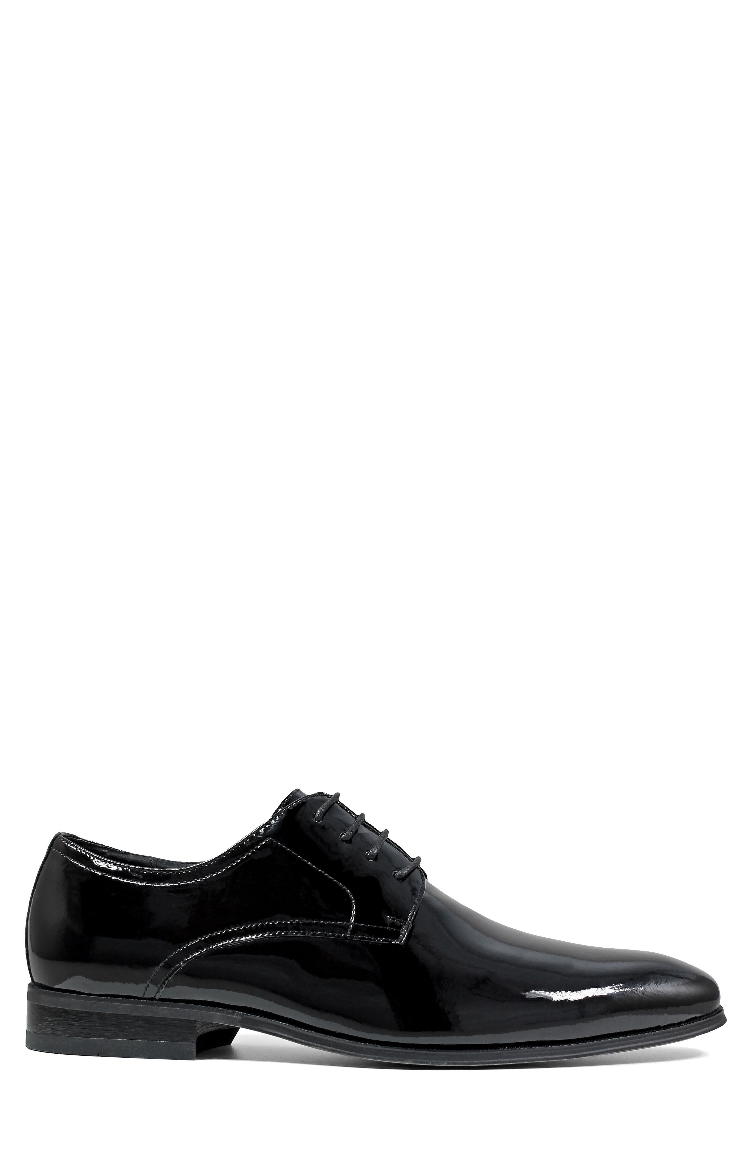 Florsheim Tux Plain Toe Derby, Alternate, color, Black Patent Leather
