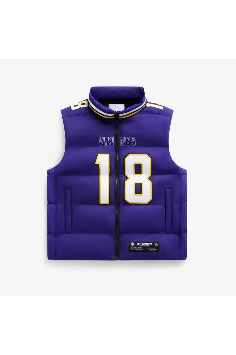 Unisex Justin Jefferson Purple Minnesota Vikings Player Puffer Vest, Main, color, Purple