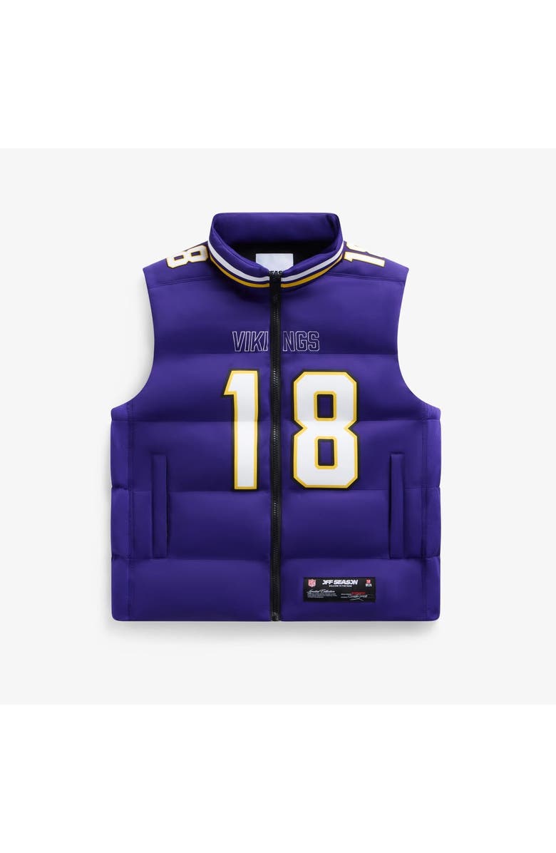 Off Season Unisex Justin Jefferson Purple Minnesota Vikings Player Puffer Vest, Main, color, Purple