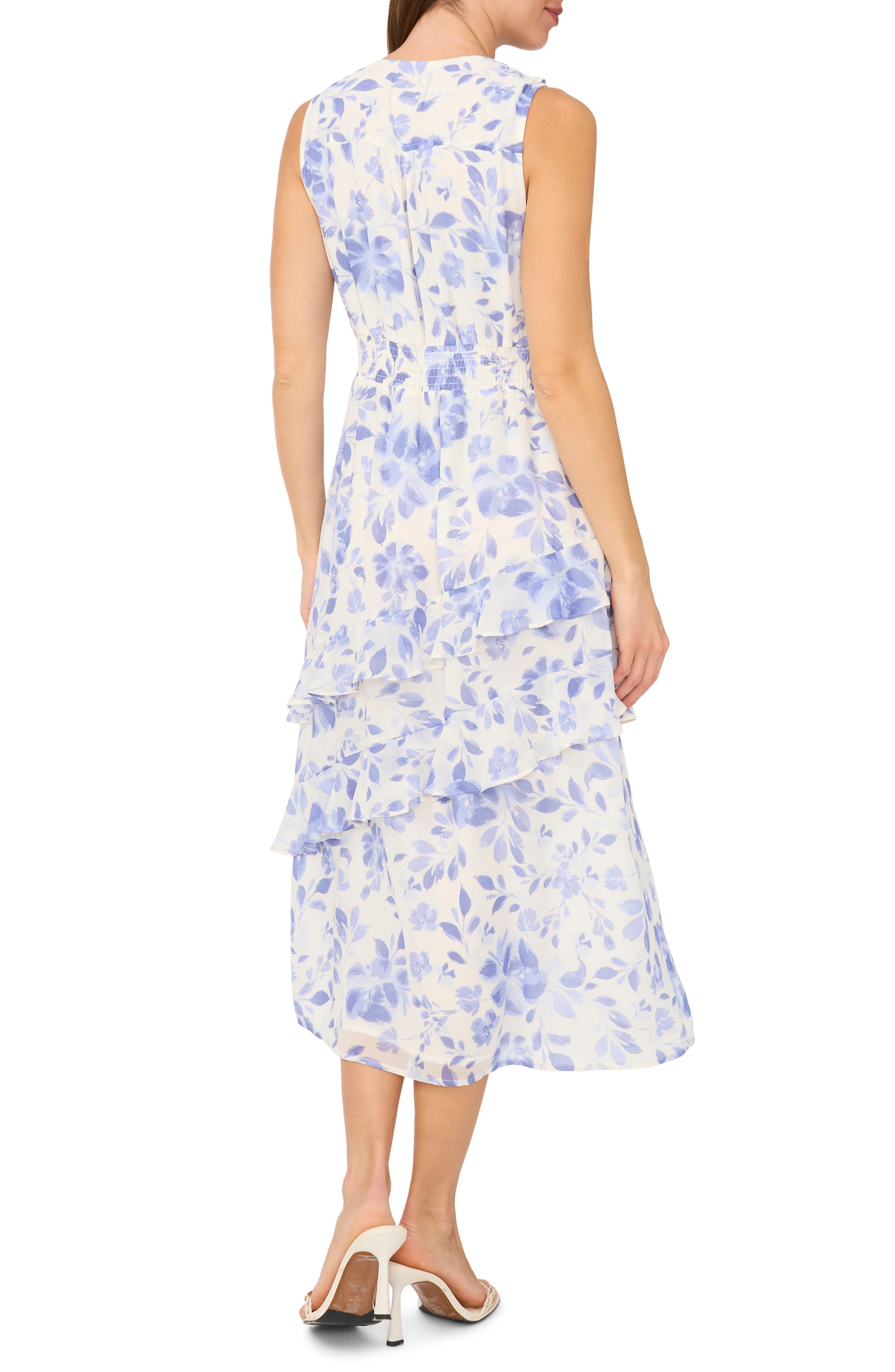 V-Neck Tiered Midi Dress - image 2