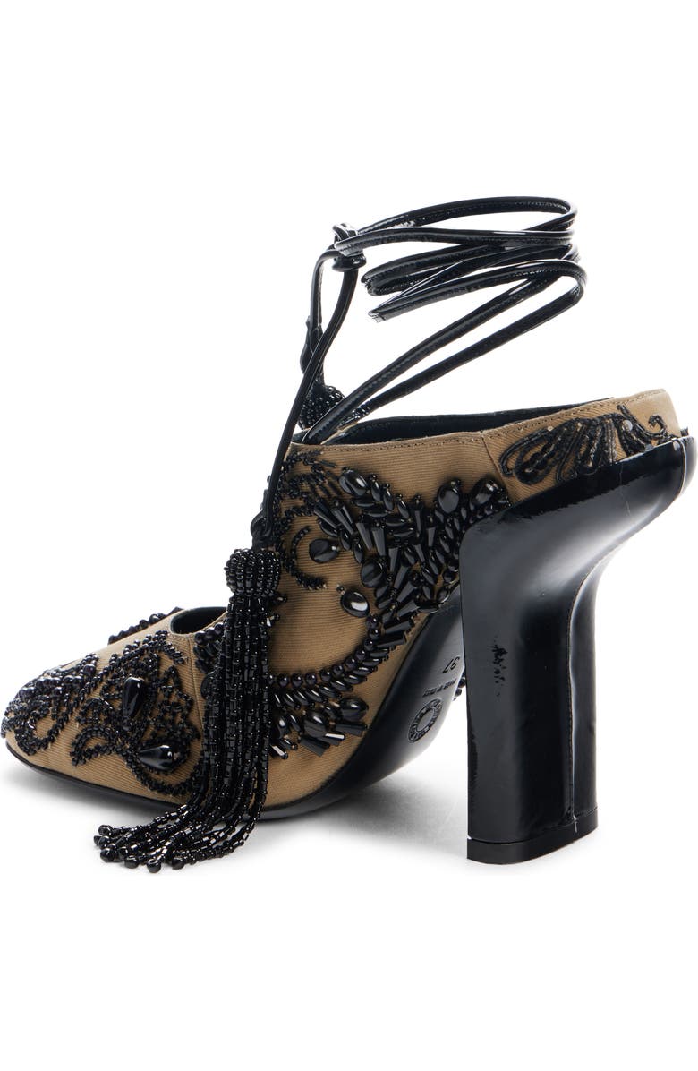 Dries Van Noten 100MM EMBELLISHED MULE, Alternate, color, Camel