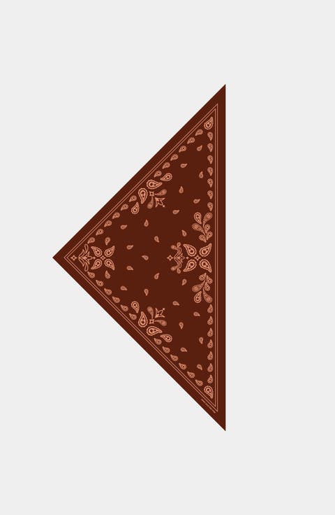 Scarlet Paisley Triangle Silk Scarf