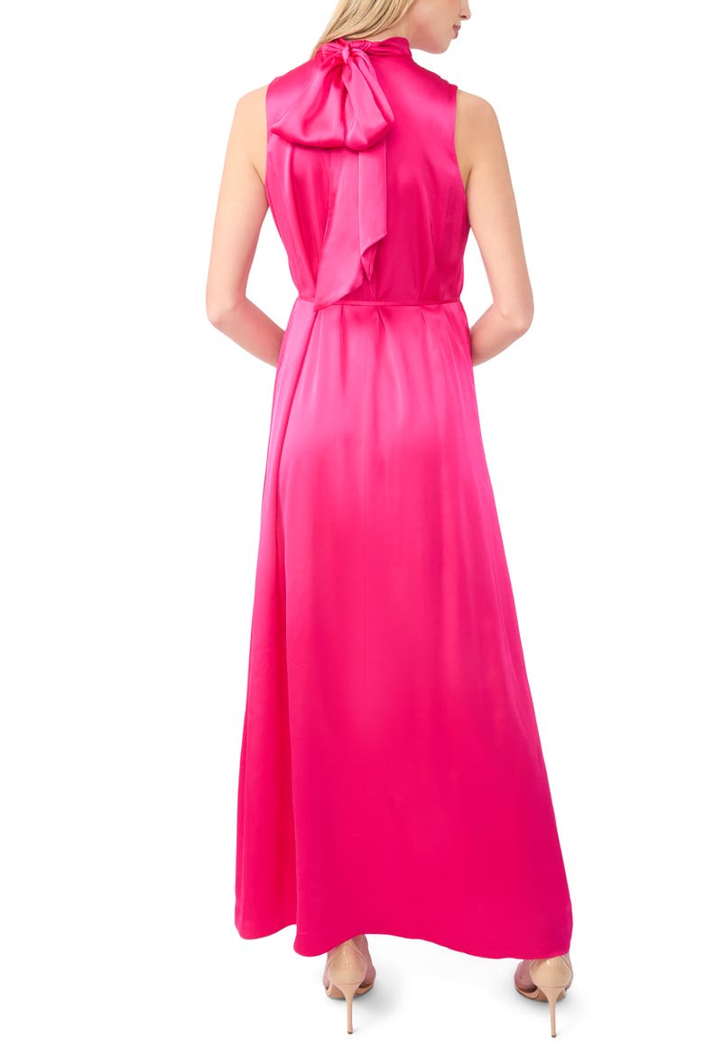 Alina Gathered Halter Neck Maxi Dress, Alternate, color, BEETROOT PINK