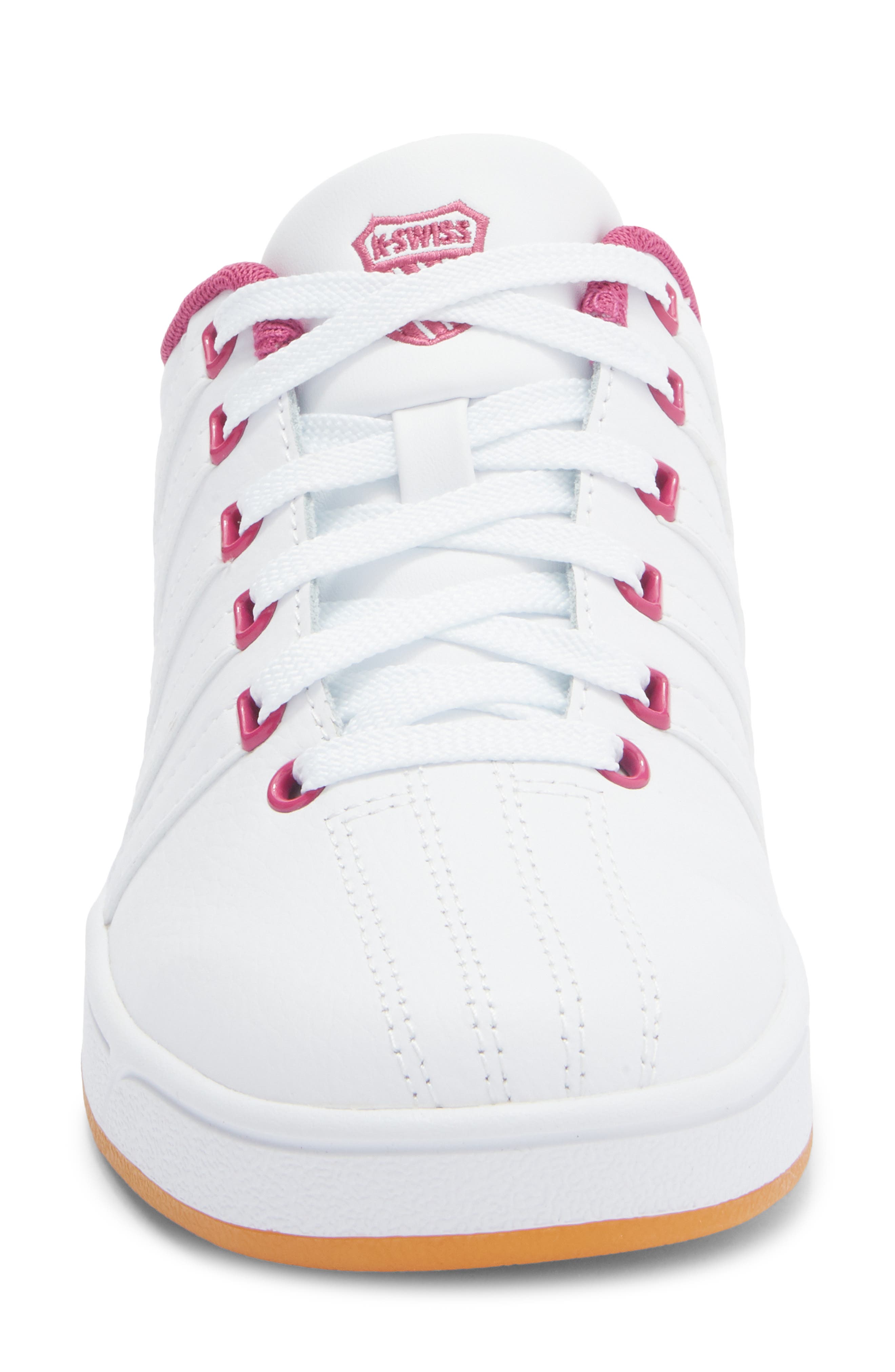 K-Swiss Court Pro II CMF Leather Sneaker, Alternate, color, White/Light Gum/ Catsus Flower