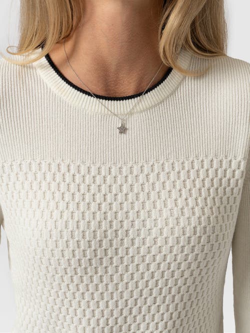 Shop Saint + Sofia Honeycomb Rib Sweater