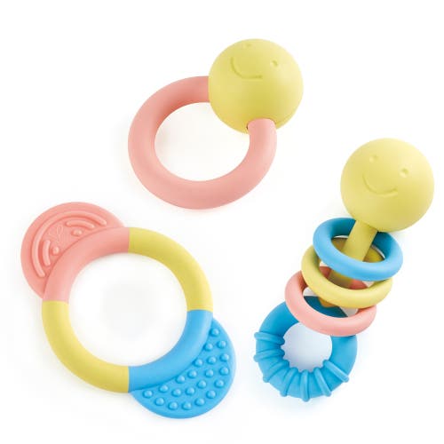 Hape 3 Piece Rattle & Teething Set For Babies in Multicolored at Nordstrom
