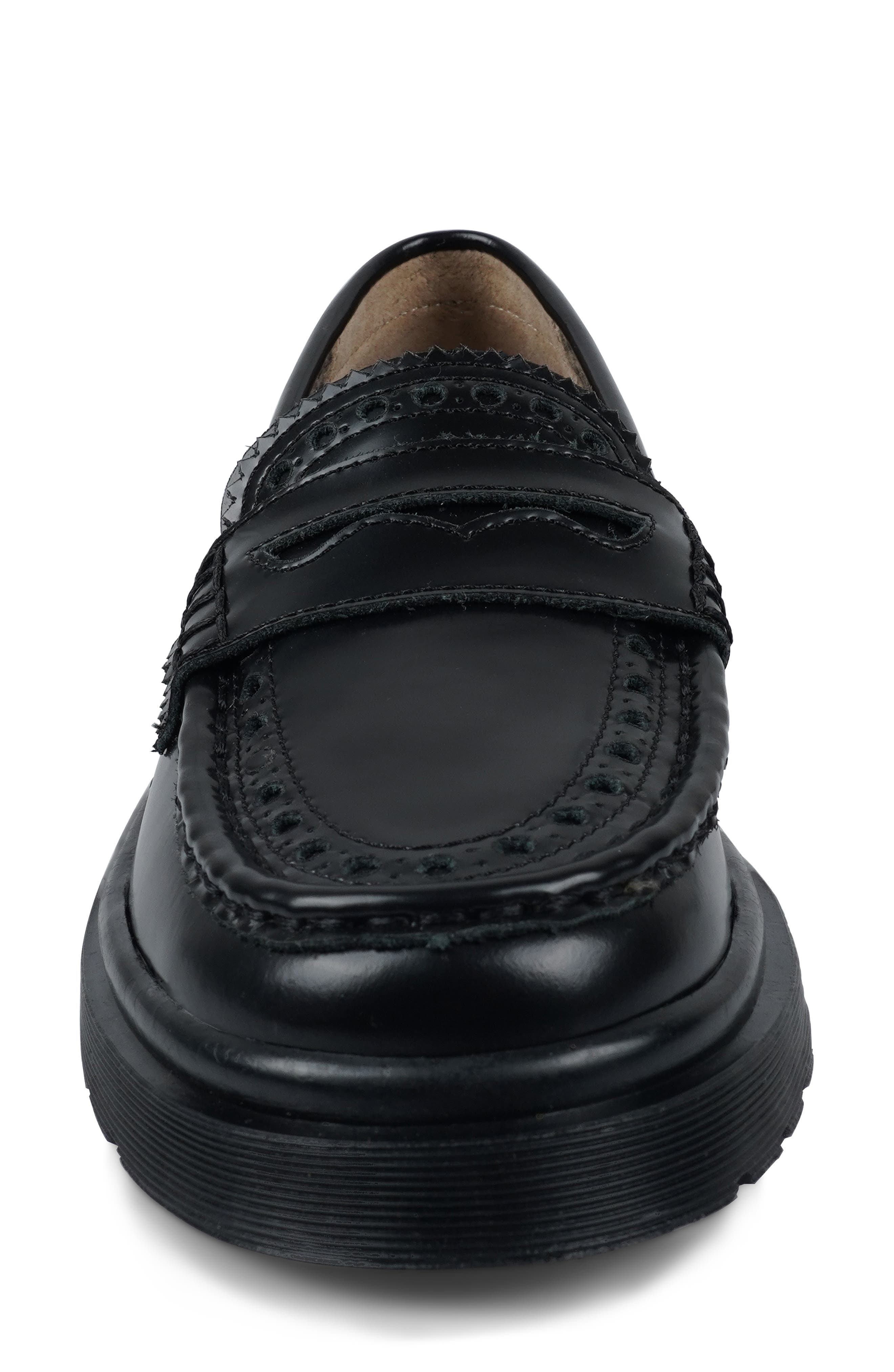 Artisan Crafted By Zigi Nayomy Lug Sole Penny Loafer, Alternate, color, Black