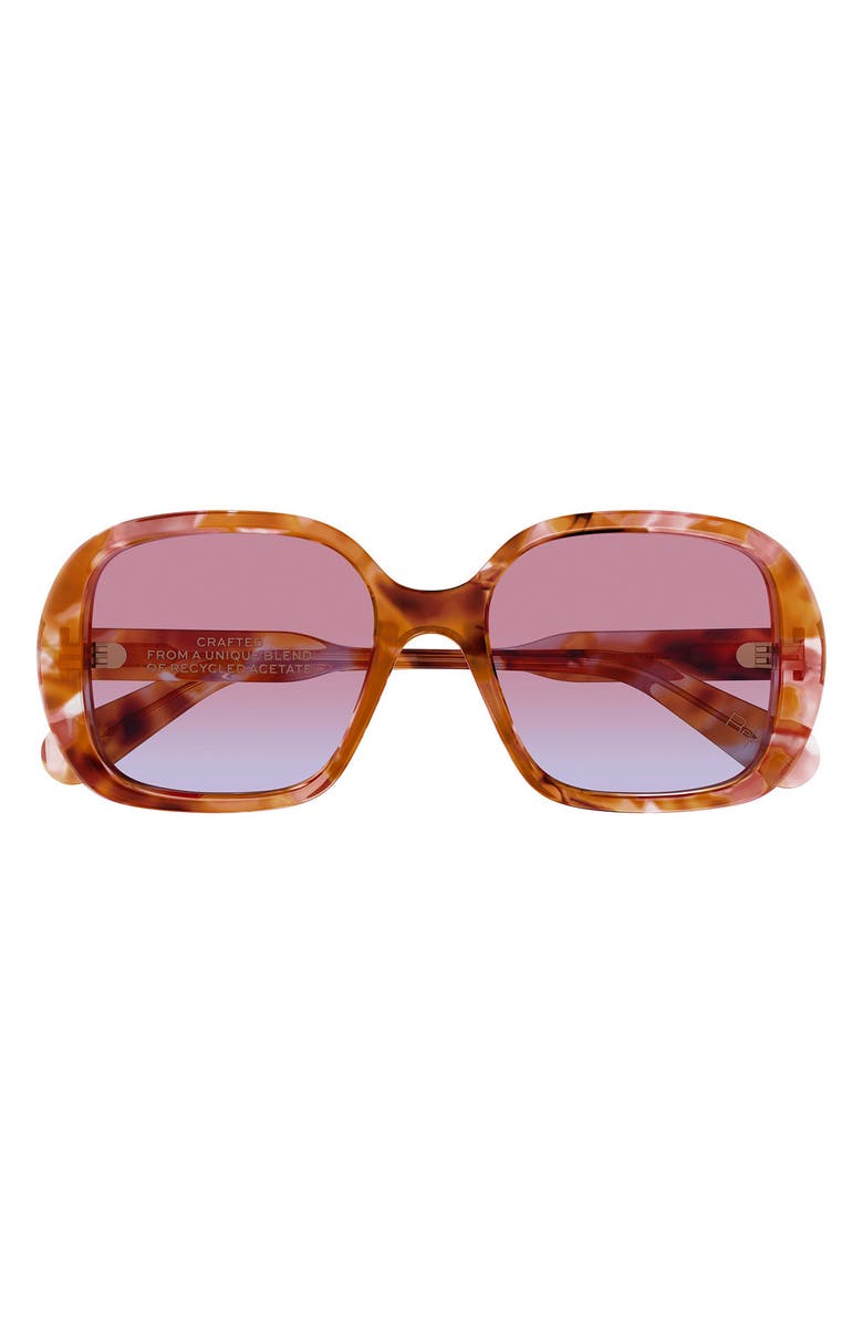 Chloé 55mm Square Sunglasses, Main, color, Sunrise Havana