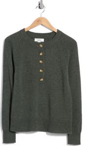 JASON WU Cashmere Raglan Henley Sweater
