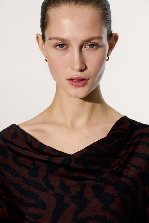 Cowl-neck Top
