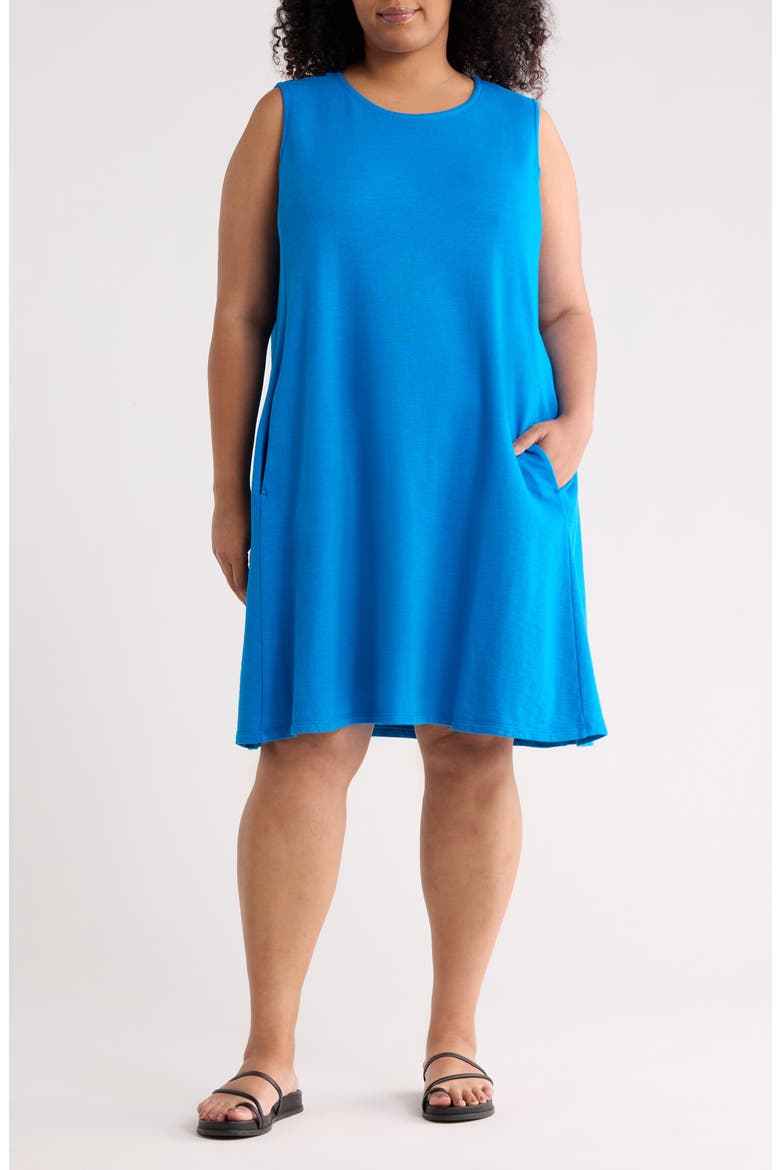 Sleeveless Organic Cotton A-Line Dress, Main, color, IBIZA