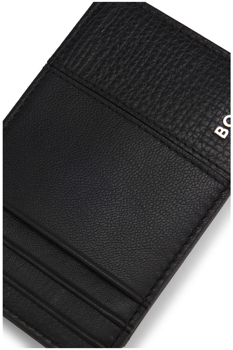 New Crosstown Leather Card Case, Alternate, color, BLACK