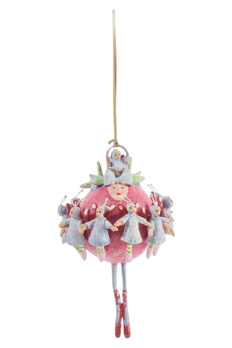 Patience Brewster 12 Days 11 Ladies Dancing Ornament, Alternate, color, RED