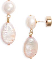 Nordstrom Demi Fine Freshwater Pearl Drop Earrings