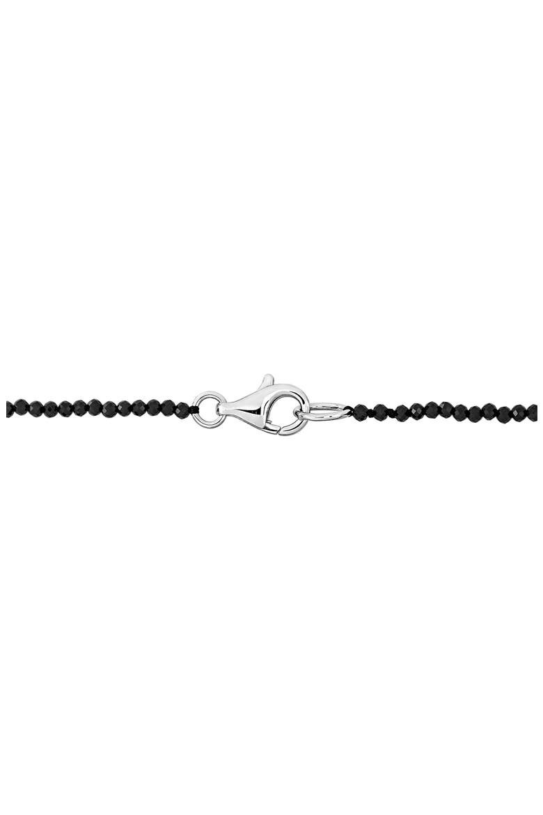 Black Spinel & Keshi Cultured Pearl Station Necklace, Alternate, color, BLACK