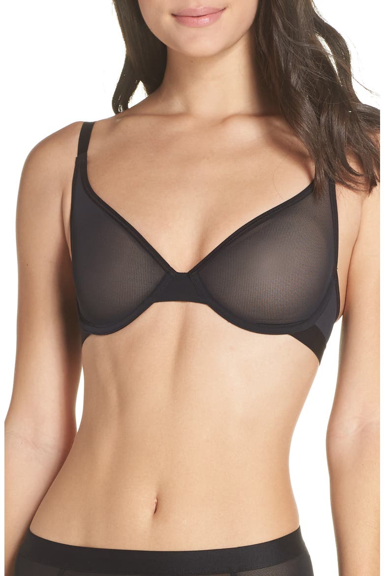 Sieve Demi Bra, Main, color, BLACK