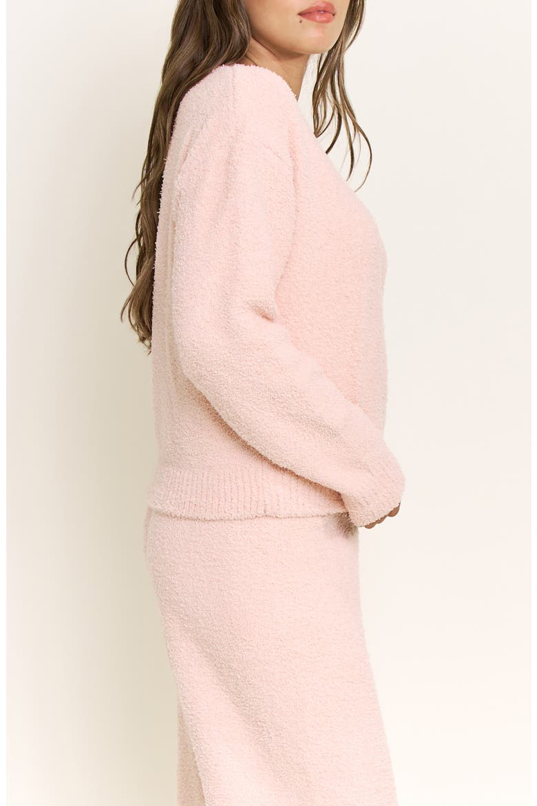 Comfort Queen Relaxed Fit Pajama Sweatshirt, Alternate, color, MISTY ROSE