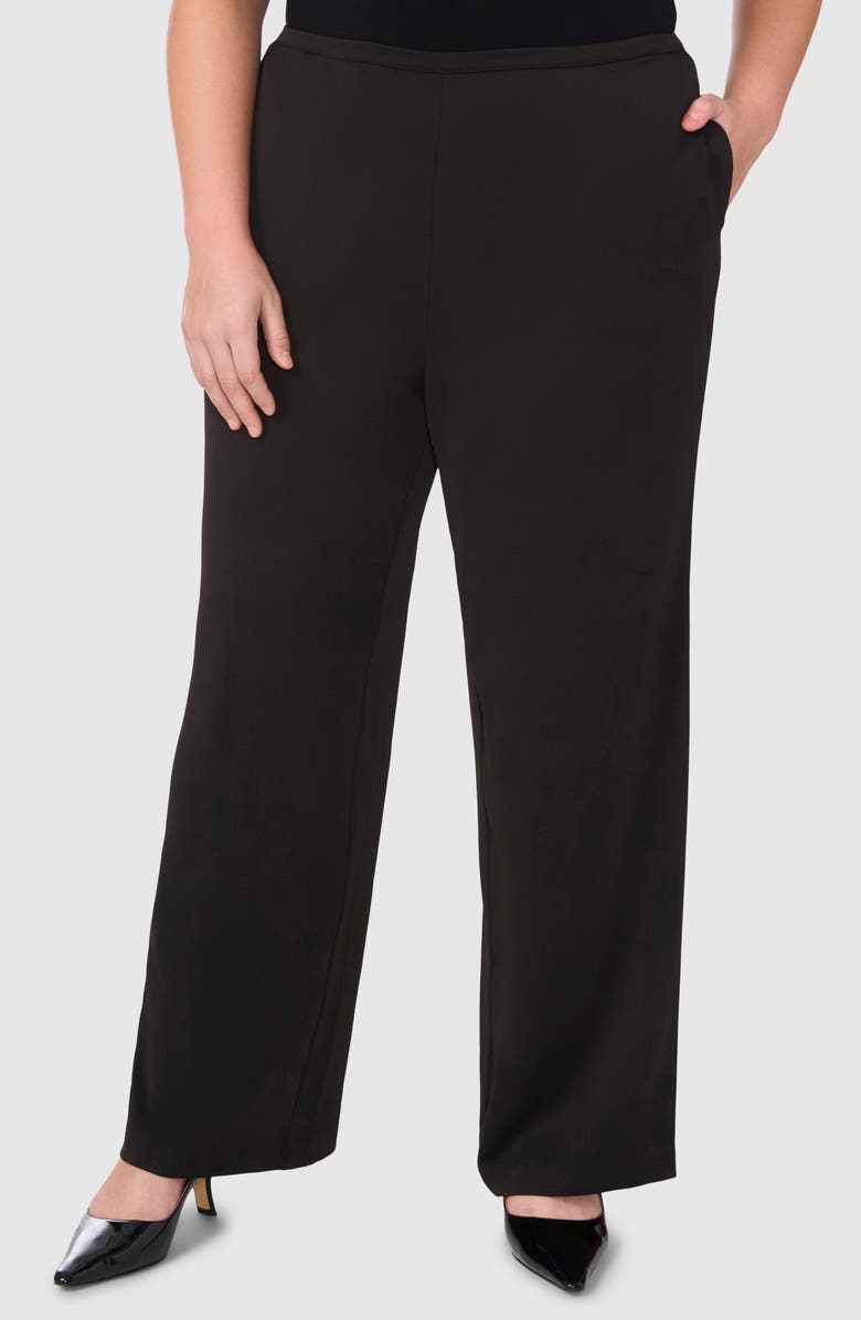 Halogen<sup>®</sup> Wide Leg Pull-On Pants, Main, color, Rich Black