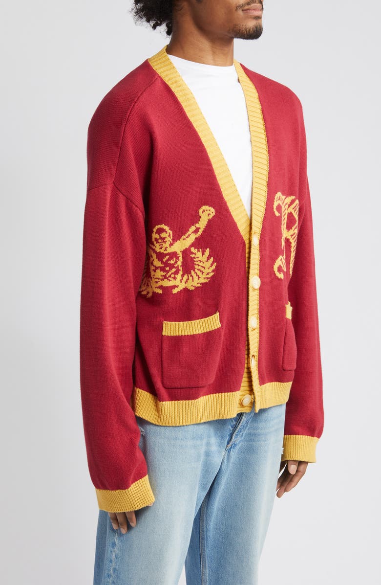 Falling Forward Rumson Boxing Varsity Cardigan, Alternate, color, 