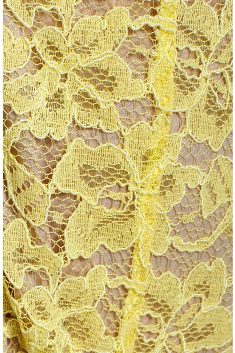 Lace Fit & Flare Dress, Alternate, color, BUTTER YELLOW