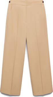 MANGO Straight Leg Crop Pants