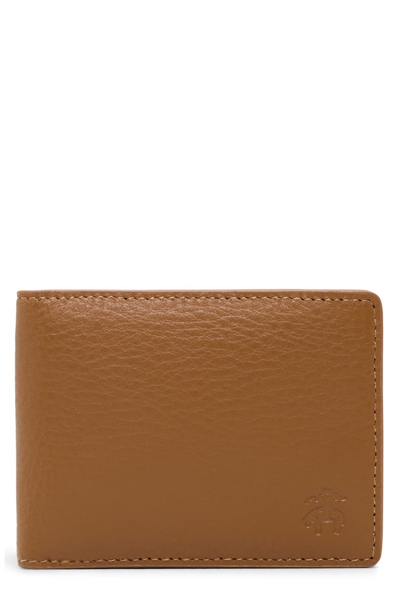 Brower Bifold Leather Wallet, Main, color, TAN