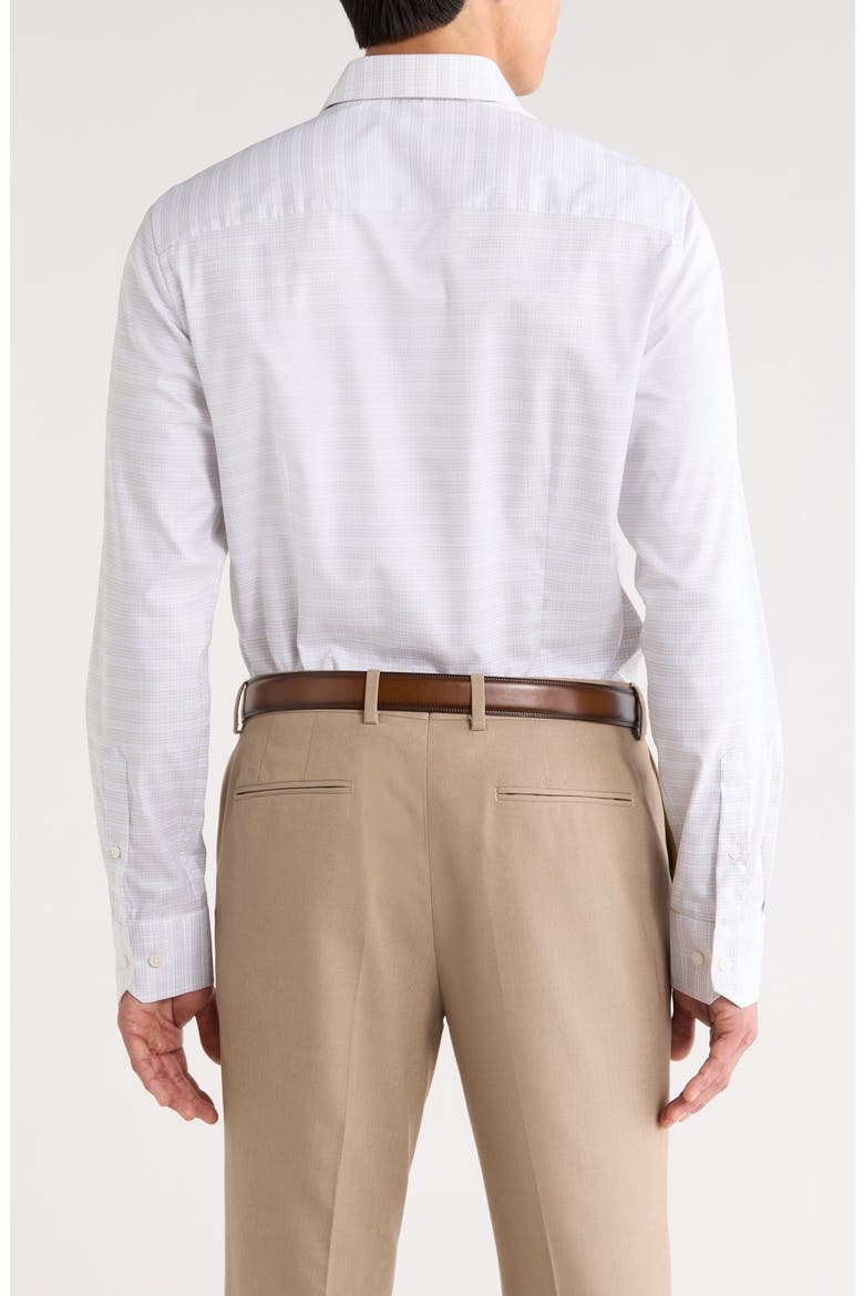 Plaid Cotton Dress Shirt, Alternate, color, TAUPE