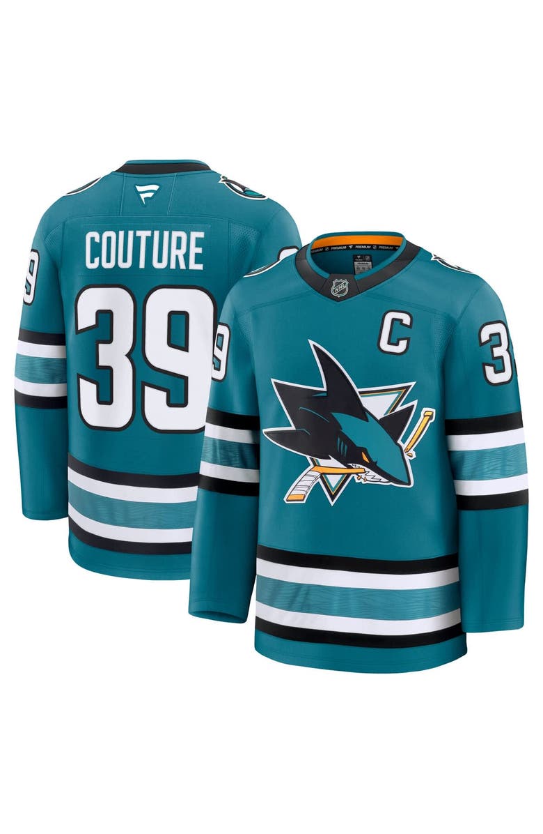 FANATICS Men's Fanatics Logan Couture Teal San Jose Sharks Home Premium Jersey, Main, color, 