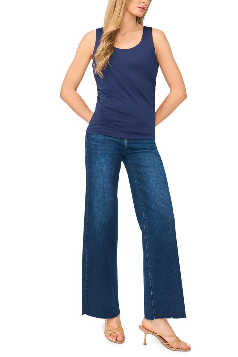 Ruched Compression Tank, Alternate, color, CLASSIC NAVY