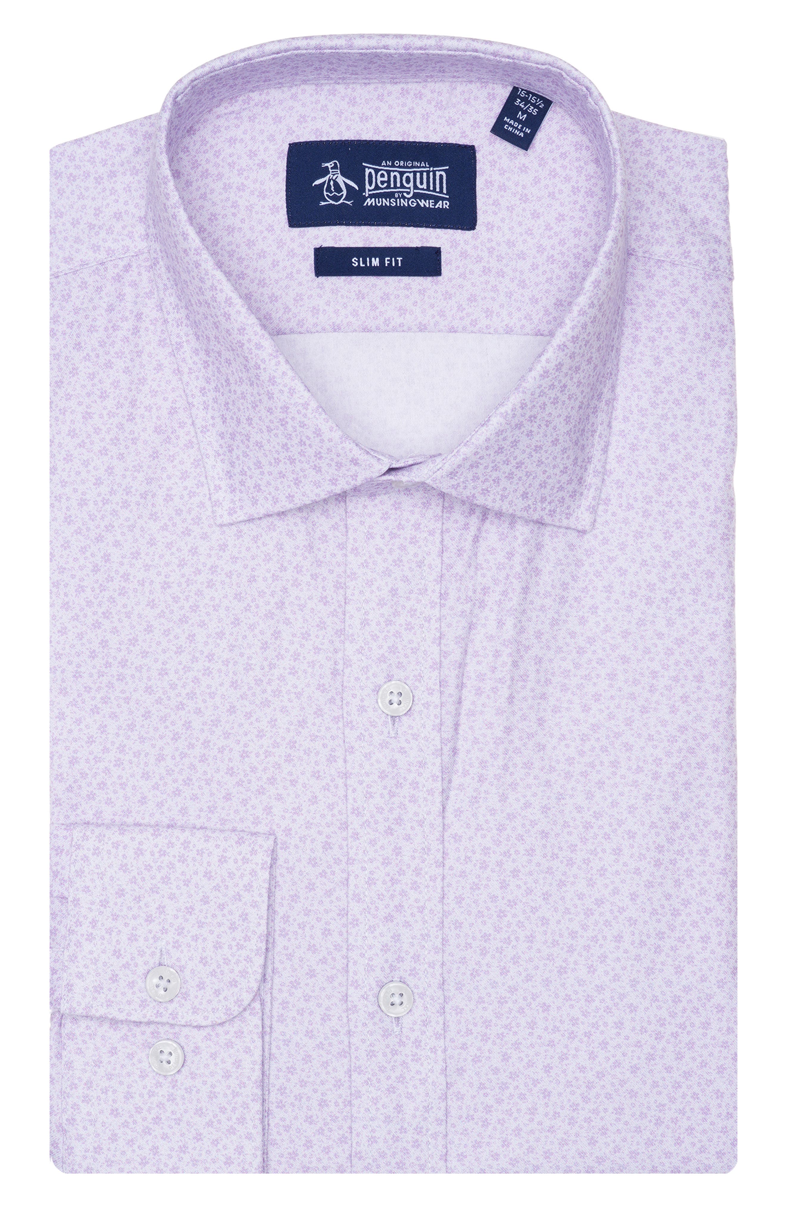 Original Penguin Tonal Floral Slim Fit Dress Shirt
