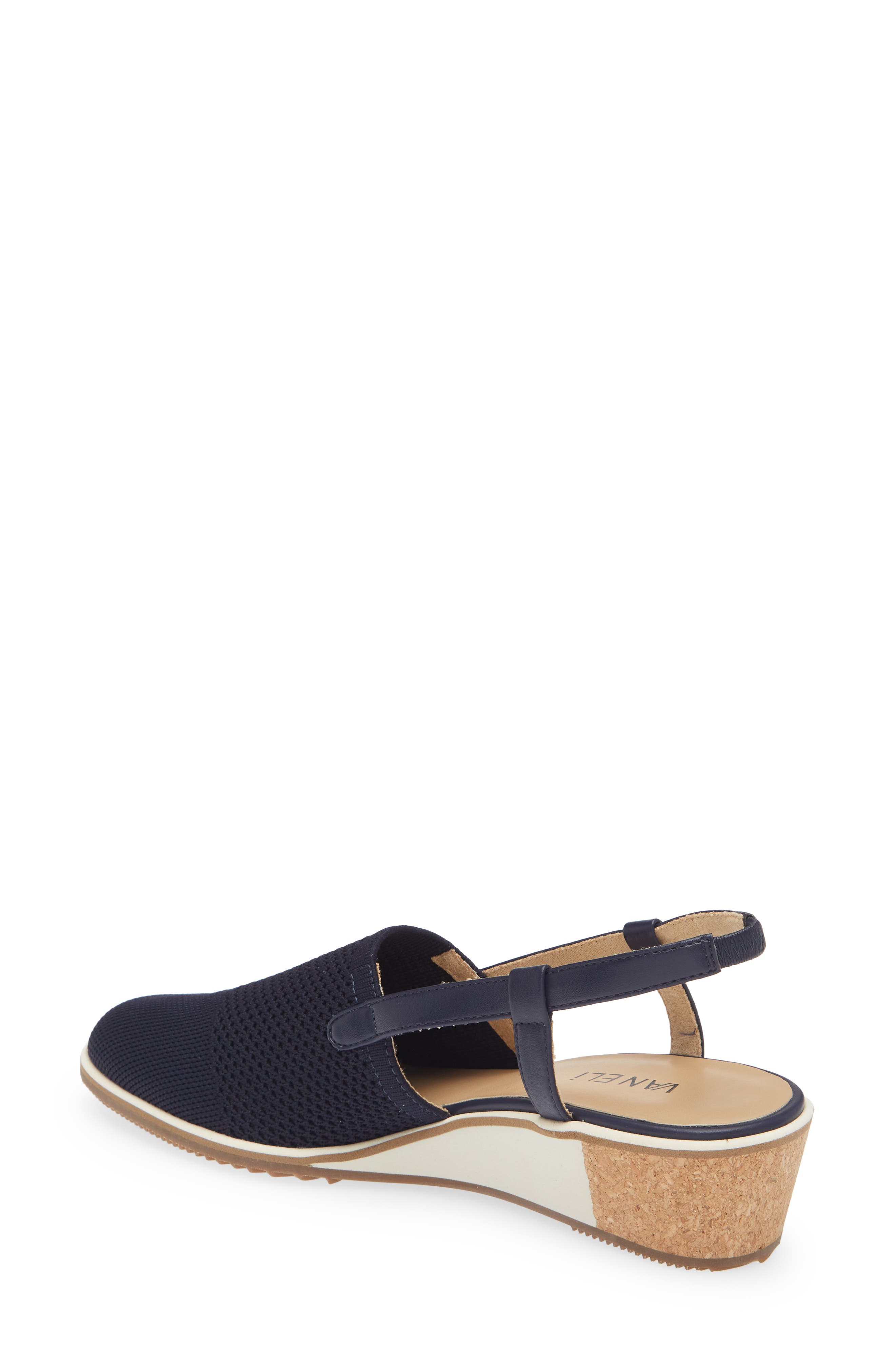 Greer Slingback Wedge, Alternate, color, NAVY