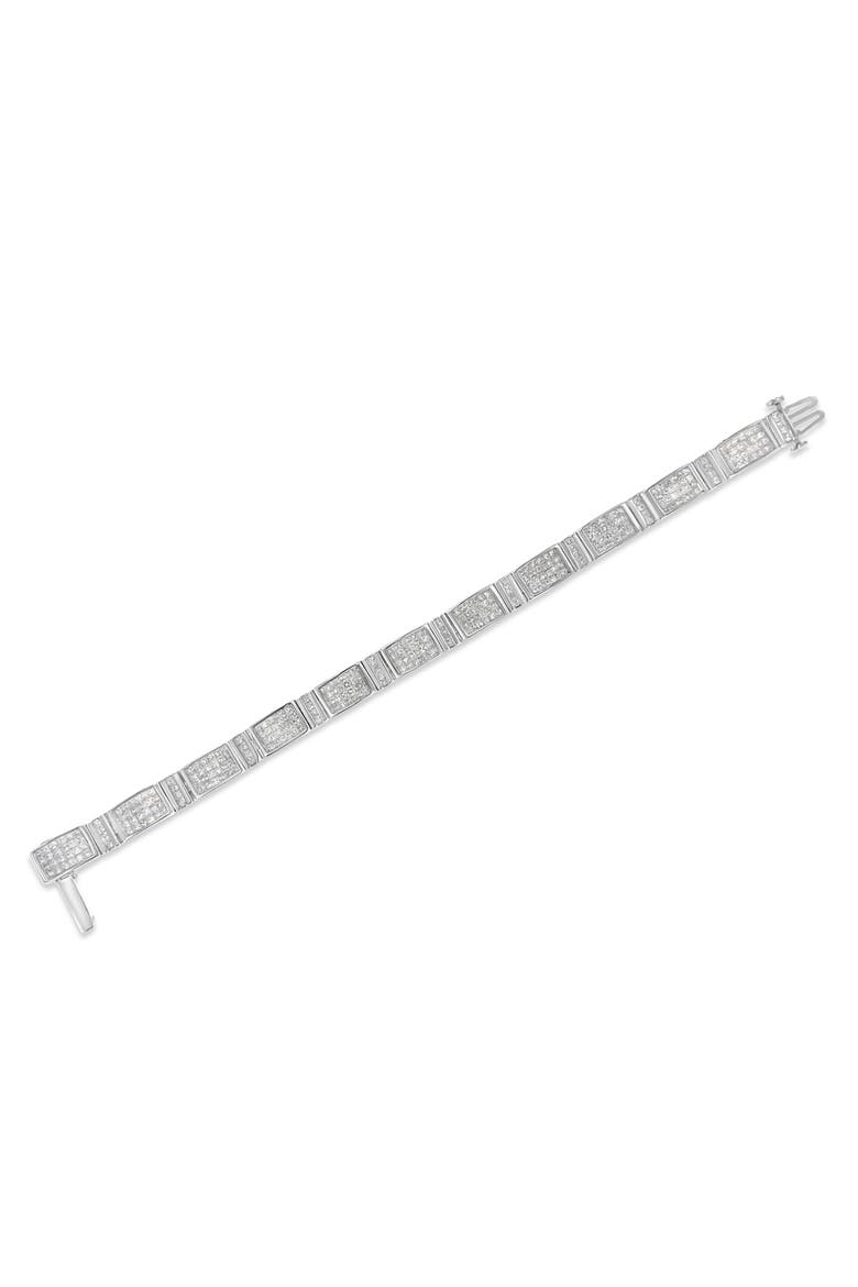 14K White Gold 7.0 Cttw Diamond Rectangular Link Tennis Bracelet, Alternate, color, White