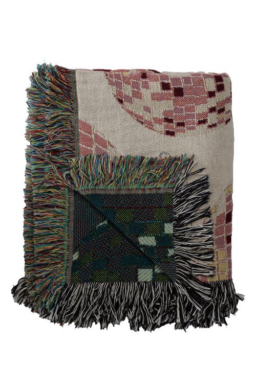 Deny Designs Lindsay Kay Disco Balls Fringe Throw Blanket In Sand